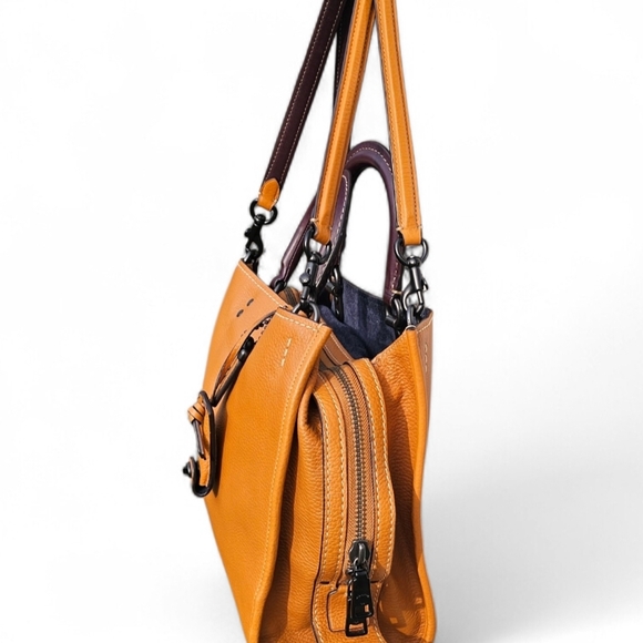 Coach 1941 Rogue Leather Tote Bag in Tan - Picture 4 of 10